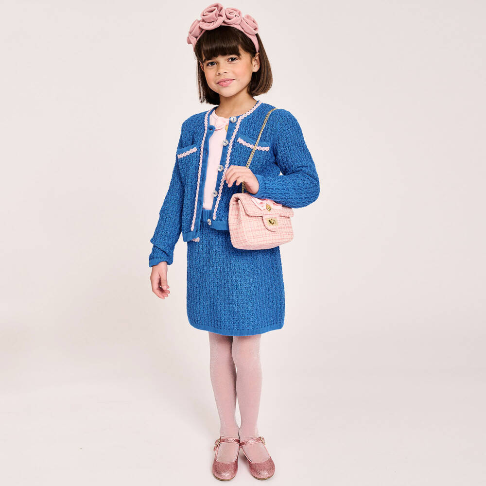 Angel's Face-Girls Pink Tweed Bag (16cm) | Childrensalon Outlet