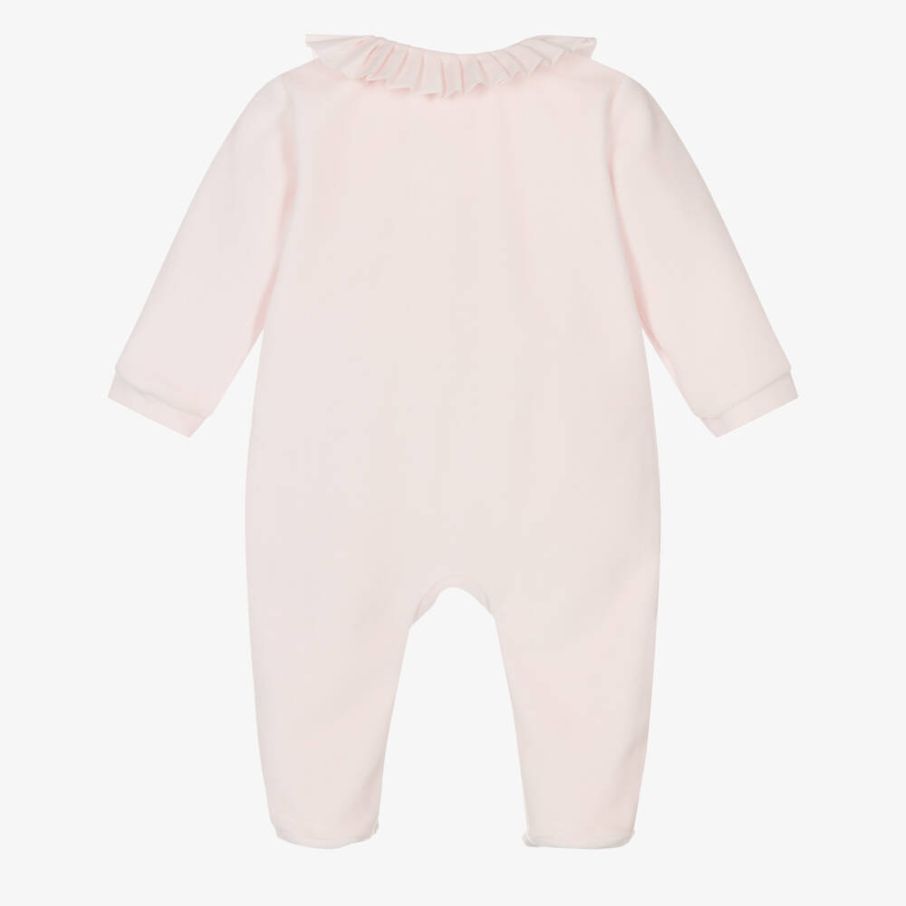 Pureté Du... Bébé-Girls Pink Velour Babygrow | Childrensalon Outlet