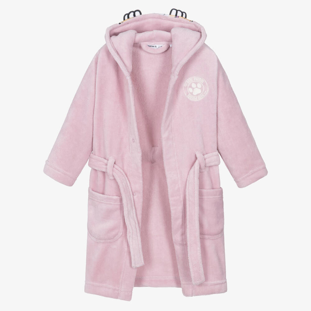 NAME IT-Girls Pink Velour Paw Patrol Dressing Gown | Childrensalon Outlet