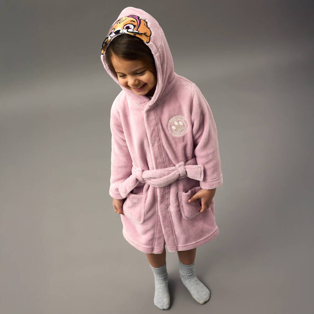 NAME IT-Girls Pink Velour Paw Patrol Dressing Gown | Childrensalon Outlet