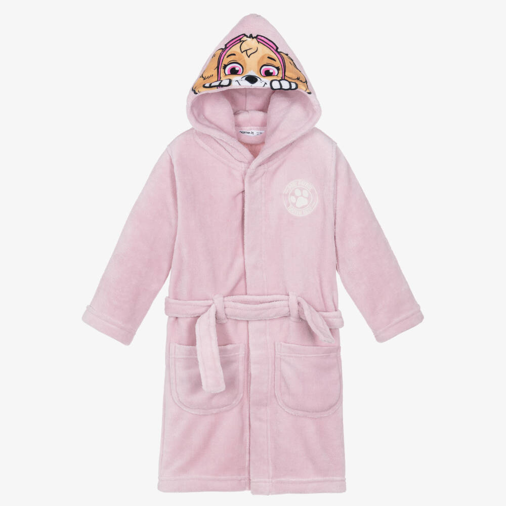NAME IT-Girls Pink Velour Paw Patrol Dressing Gown | Childrensalon Outlet