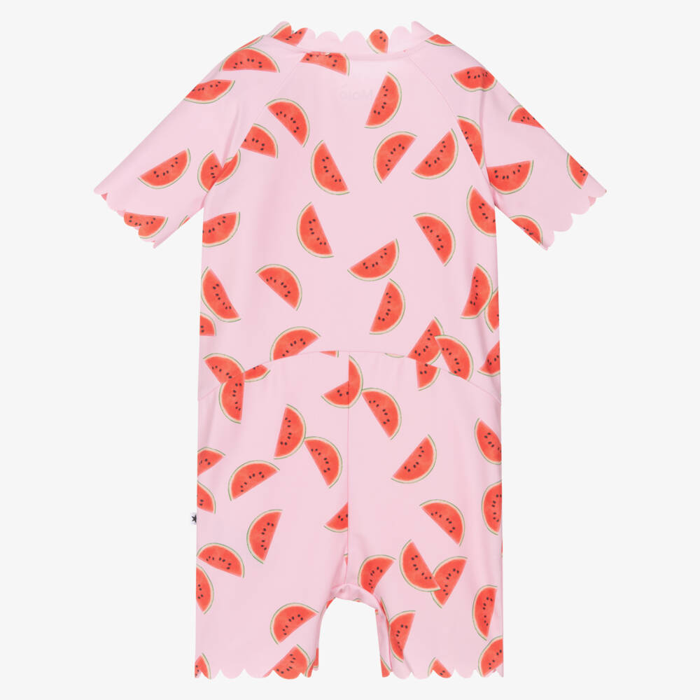 Molo-Girls Pink Watermelon Sun Suit (UPF50+) | Childrensalon Outlet