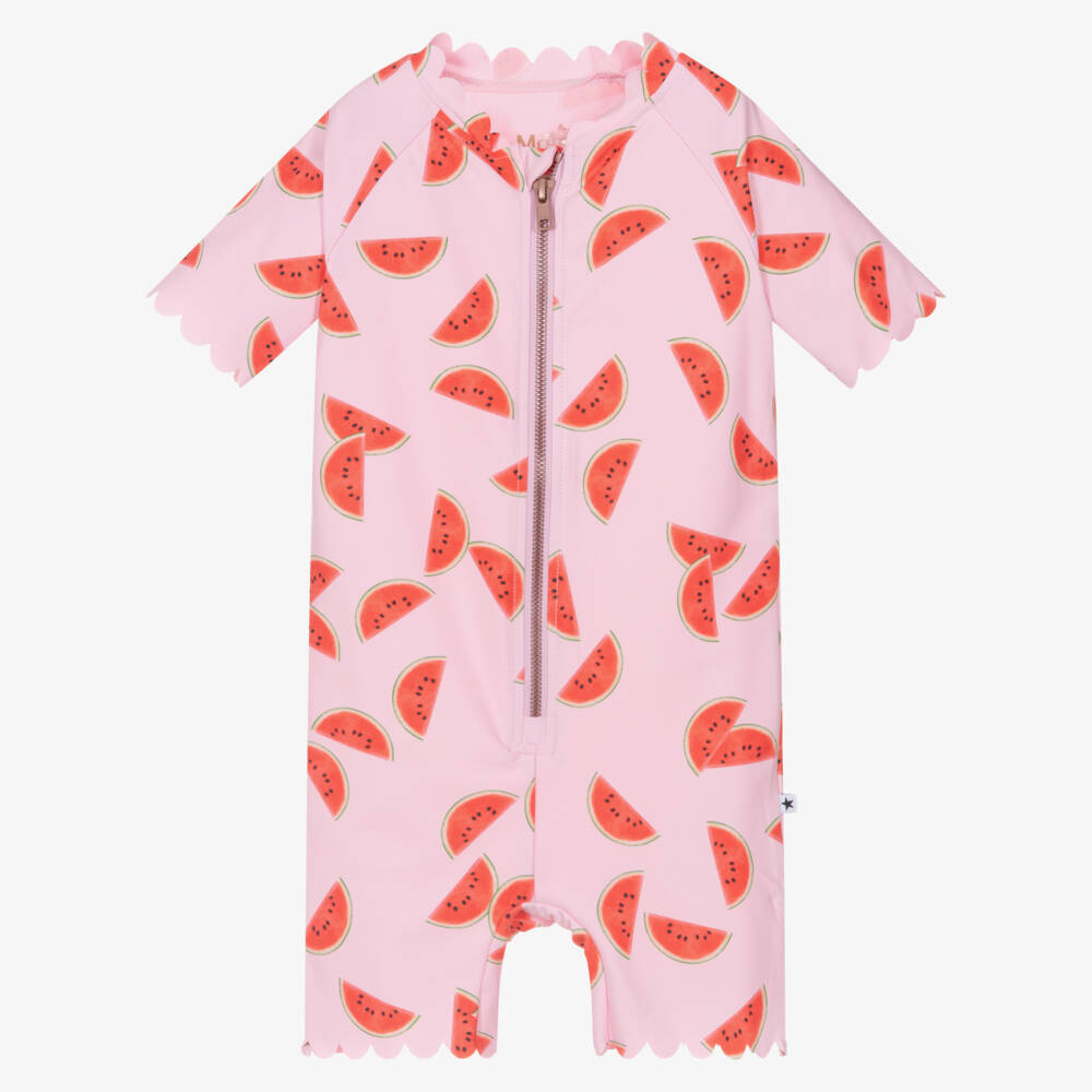 Molo-Girls Pink Watermelon Sun Suit (UPF50+) | Childrensalon Outlet