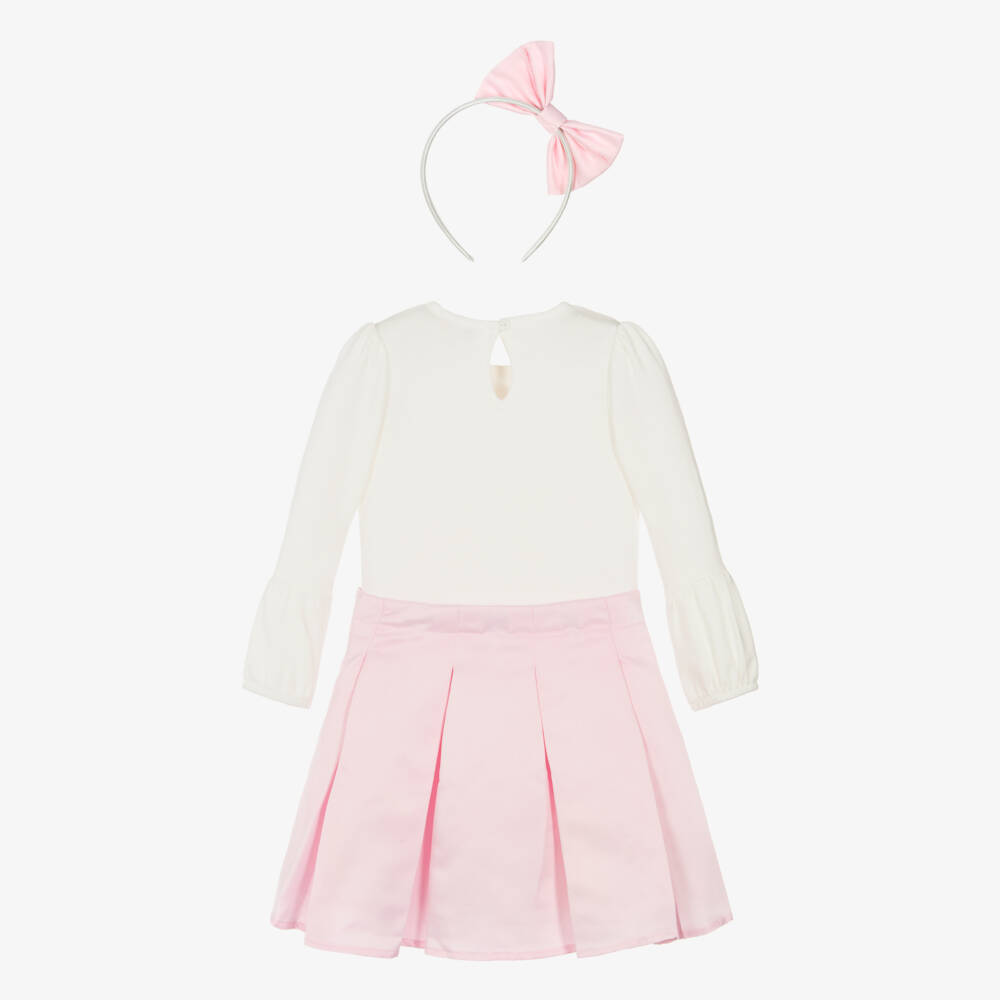 Caramelo Kids-طقم تنورة وردية مطوية للبنات | Childrensalon Outlet