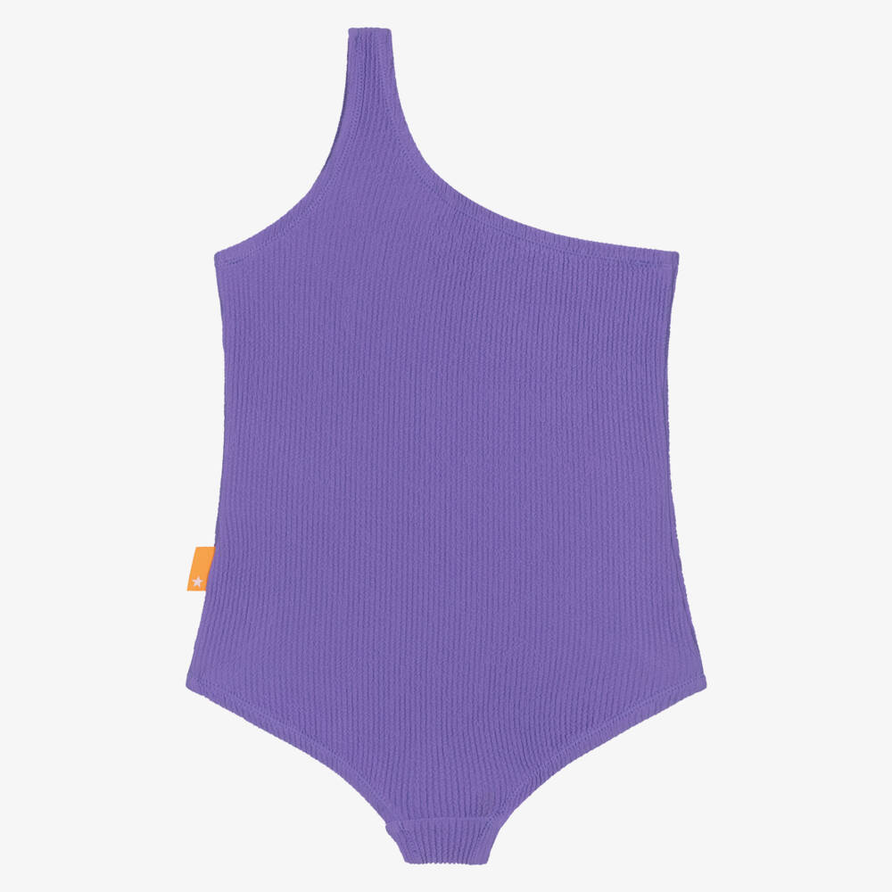 Molo-Girls Purple Asymmetric Swimsuit (UPF50+) | Childrensalon Outlet
