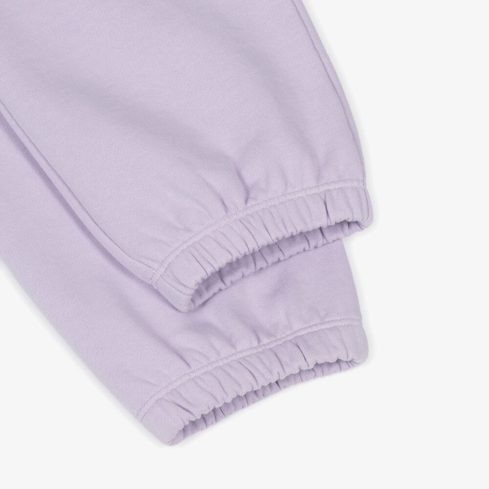 Stella McCartney Kids-Girls Purple Cotton Flower Pocket Joggers | Childrensalon Outlet