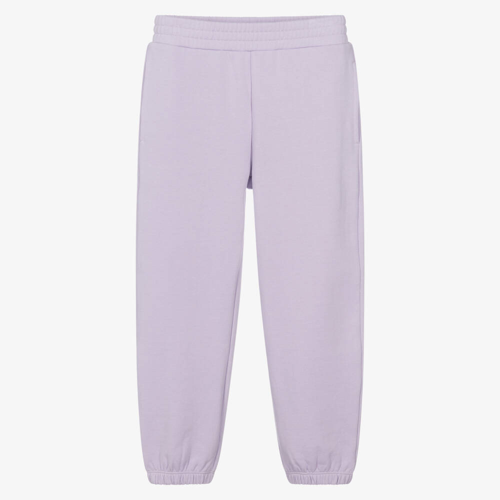 Stella McCartney Kids-Girls Purple Cotton Flower Pocket Joggers | Childrensalon Outlet