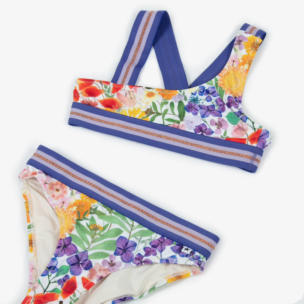 Molo-بكيني أرجواني زاهي مزين بالزهور للبنات | Childrensalon Outlet