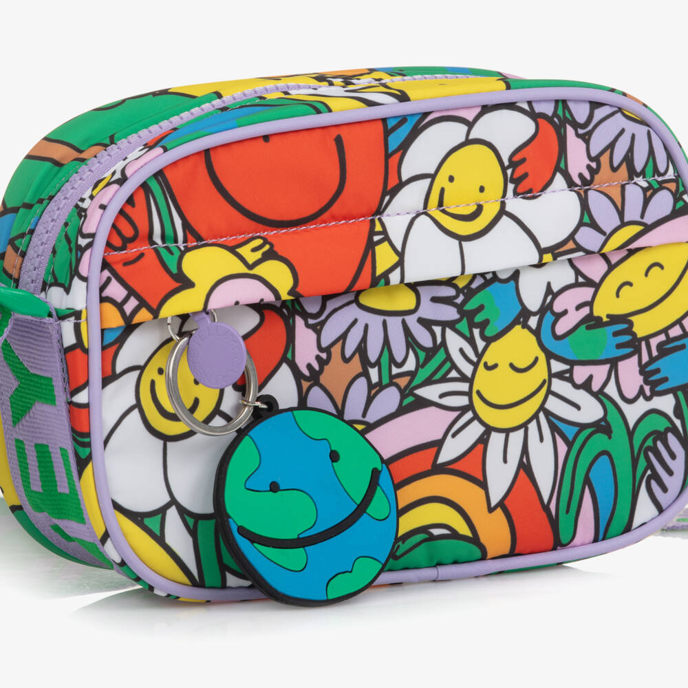 Stella McCartney Kids-Girls Purple Planet Earth & Friends Crossbody Bag (20cm) | Childrensalon Outlet