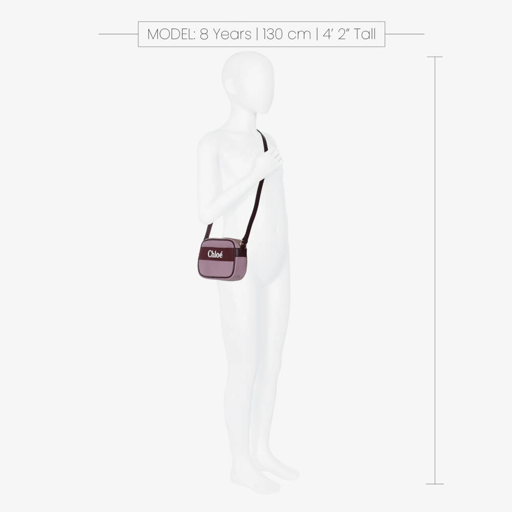 Chloé-Girls Purple Shoulder Bag with Embroidered Logo (16cm) | Childrensalon Outlet