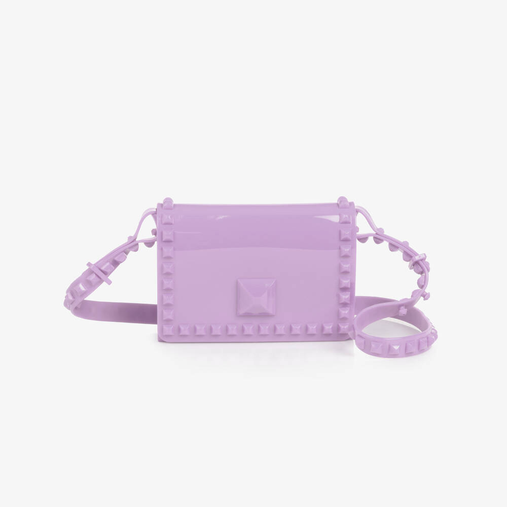 Carmen Sol-Girls Purple Studded Shoulder Bag (18cm) | Childrensalon Outlet