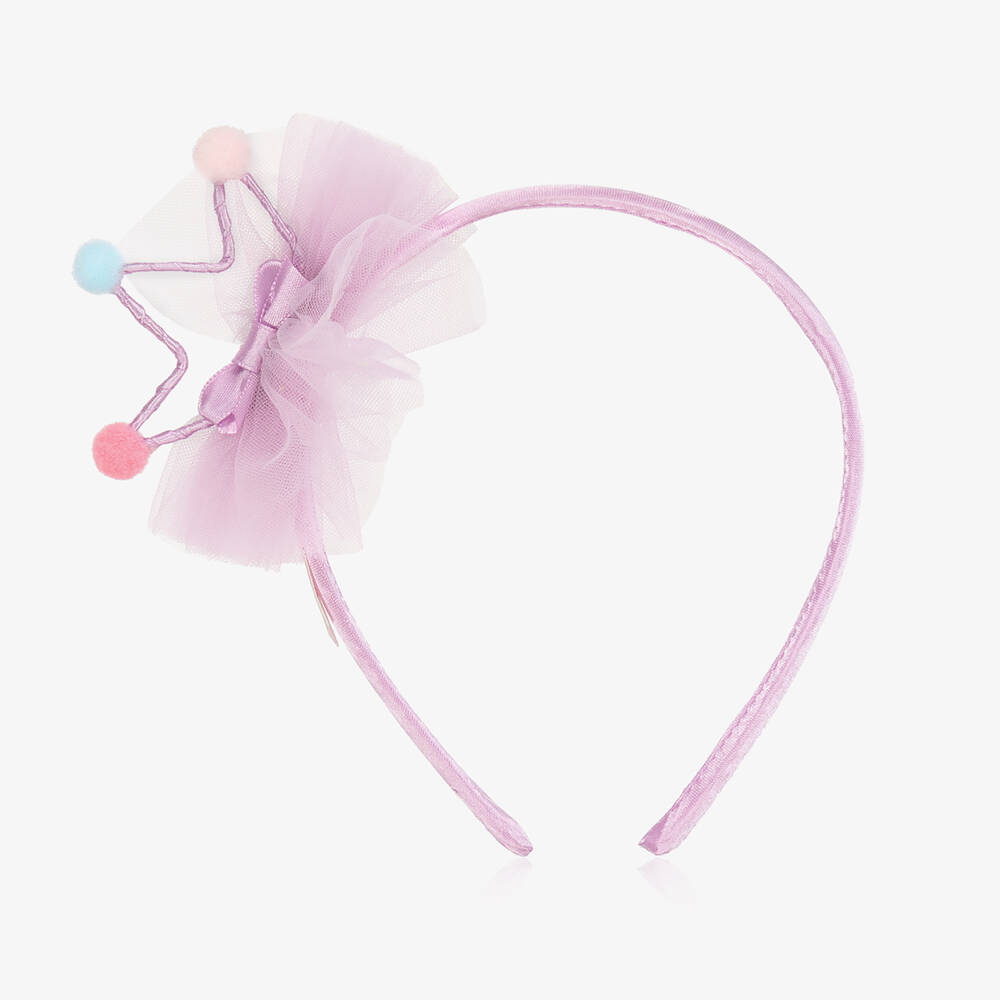 Souza-Girls Purple Tulle Crown Hairband | Childrensalon Outlet