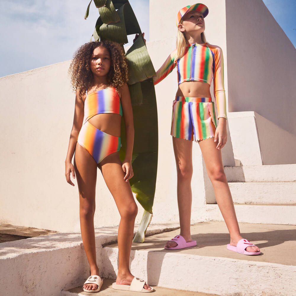 Molo-Яркий купальник с вырезами для девочек Радуга | Childrensalon Outlet