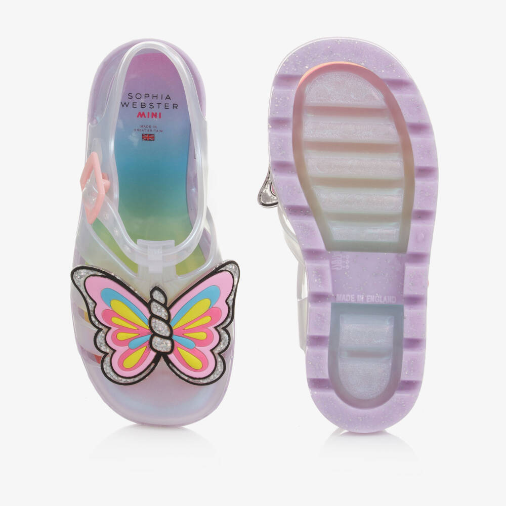 Sophia Webster Mini-Girls Rainbow Unicorn Jelly Sandals | Childrensalon Outlet