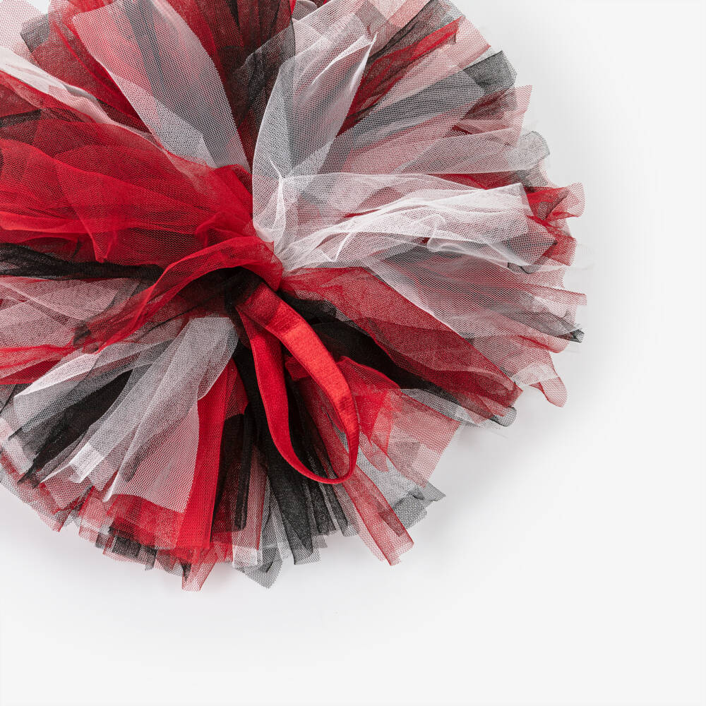 Tutu du Monde-Girls Red & Black Tulle Cheerleader Pom-Poms | Childrensalon Outlet