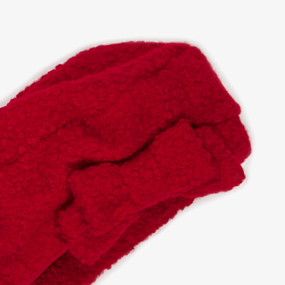 Patachou-Girls Red Bouclé Beret | Childrensalon Outlet