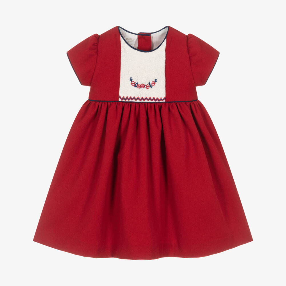 Pretty Originals-Красное платье с вышивкой для девочек | Childrensalon Outlet