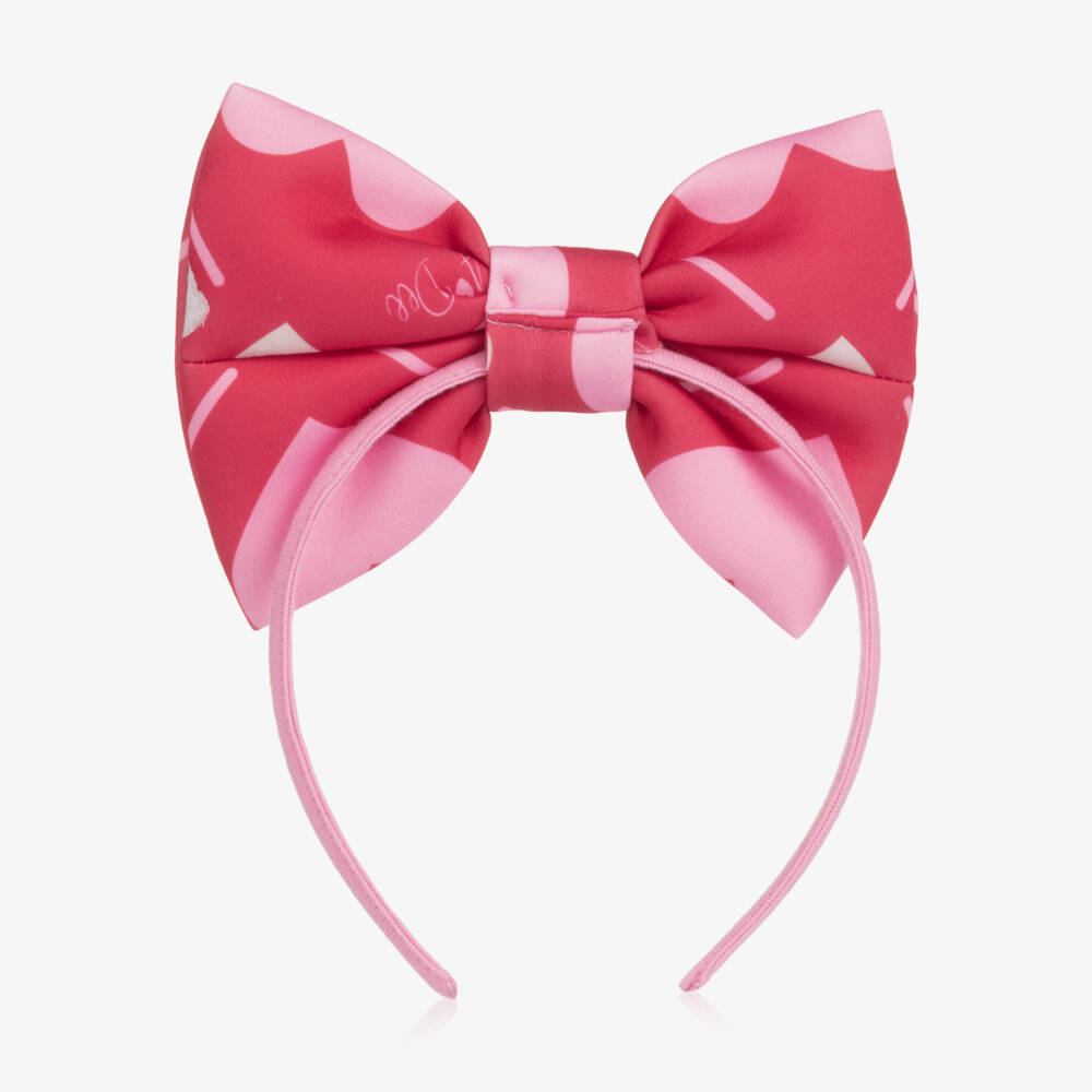 A Dee-Girls Red & Pink Heart Print Hairband | Childrensalon Outlet