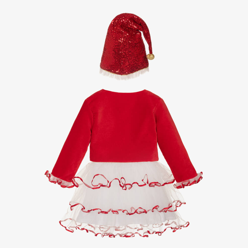 Meri Meri-Girls Red Santa's Little Helper Costume | Childrensalon Outlet