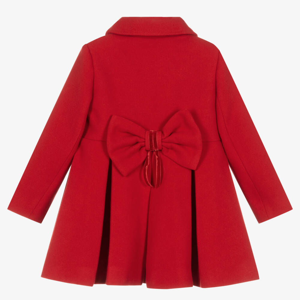 Abuela Tata-Girls Red Traditional Coat | Childrensalon Outlet
