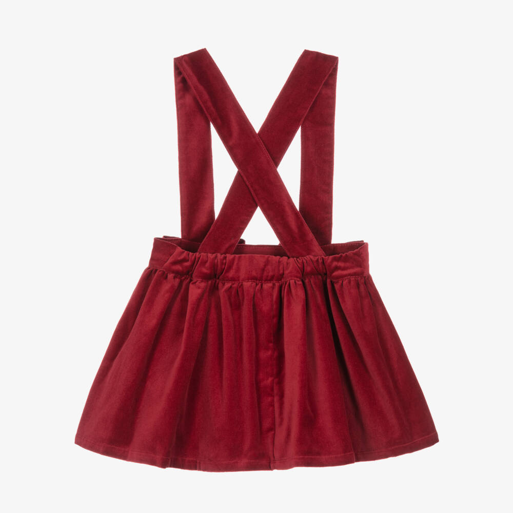 Phi Clothing-Girls Red Velvet Skirt | Childrensalon Outlet
