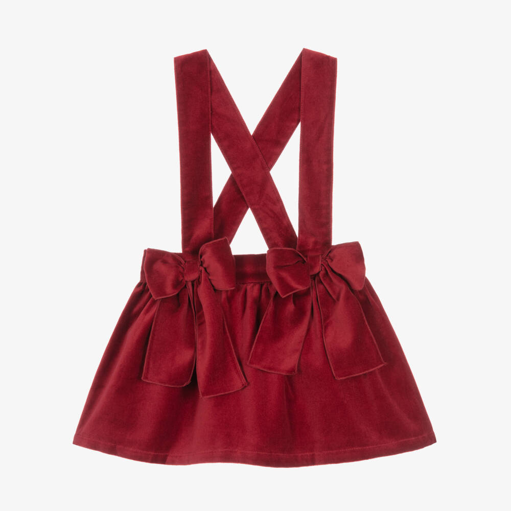 Phi Clothing-Girls Red Velvet Skirt | Childrensalon Outlet