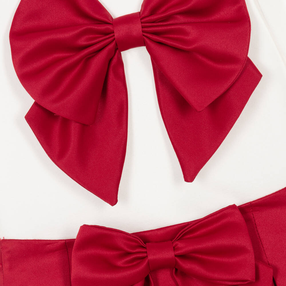 Caramelo Kids-طقم تنورة حمراء مطوية للبنات | Childrensalon Outlet