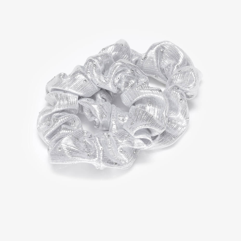 NAME IT-Girls Silver Diamantés Hair Scrunchies (2 Pack) | Childrensalon Outlet