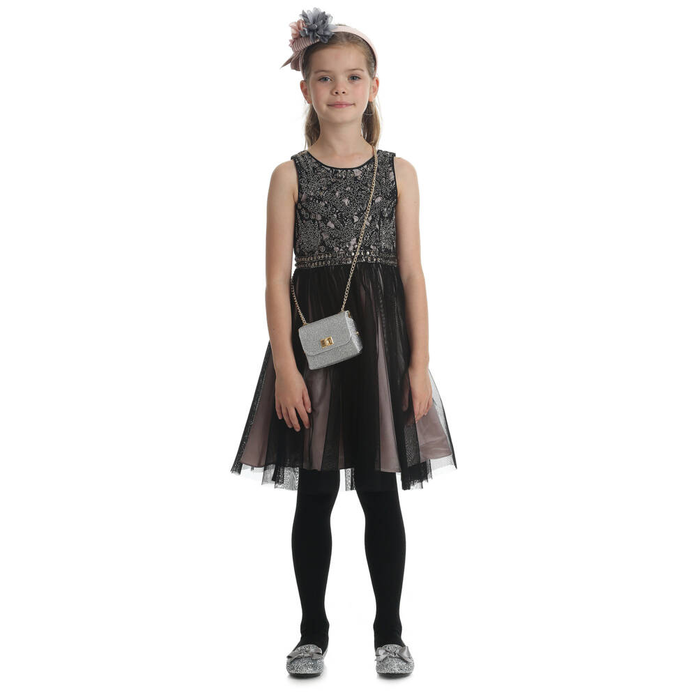 Zaccone-Girls Silver Glitter Leather Bag (12cm) | Childrensalon Outlet