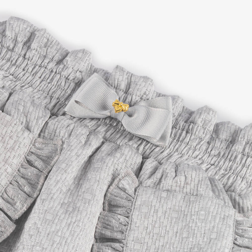 Angel's Face-Girls Silver Jacquard Skirt | Childrensalon Outlet