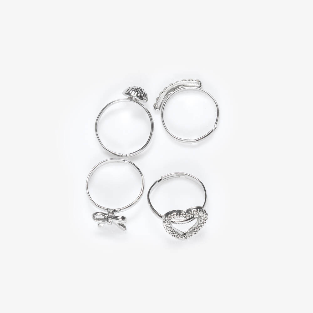 NAME IT-Girls Silver Rings (4 Pack) | Childrensalon Outlet