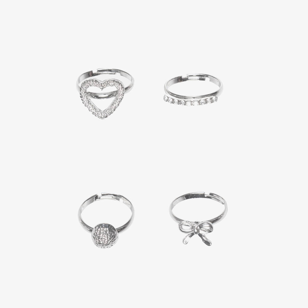 NAME IT-Girls Silver Rings (4 Pack) | Childrensalon Outlet