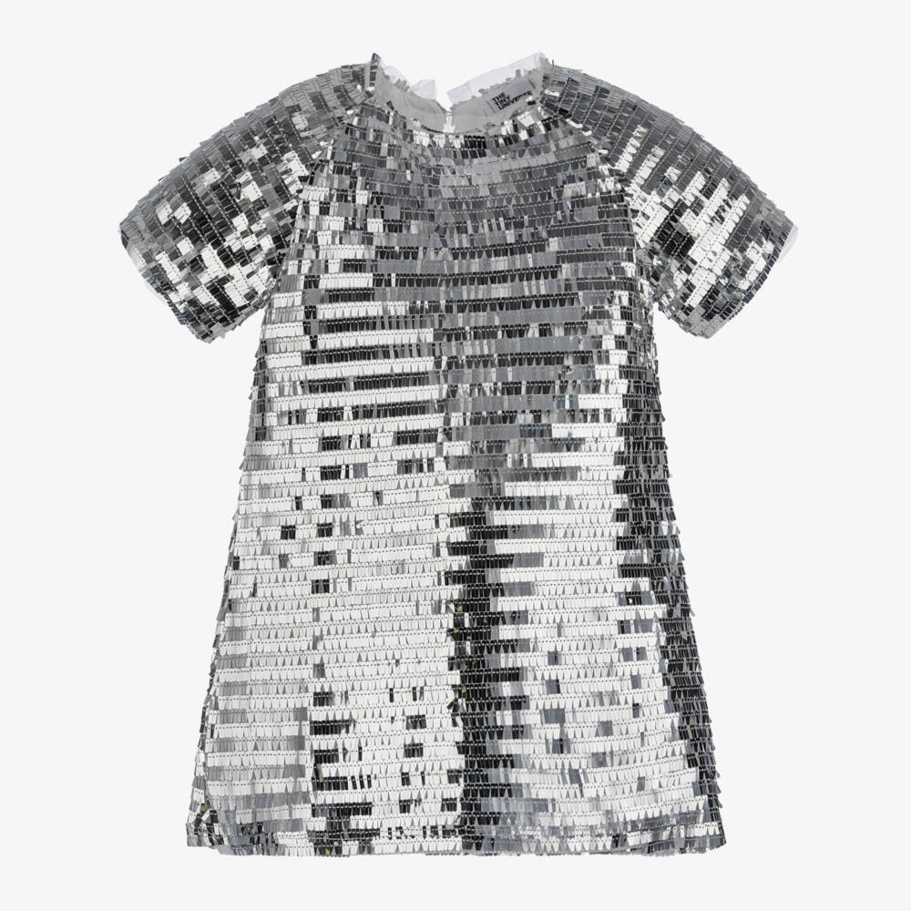 The Tiny Universe-Girls Silver Sequin Dress | Childrensalon Outlet