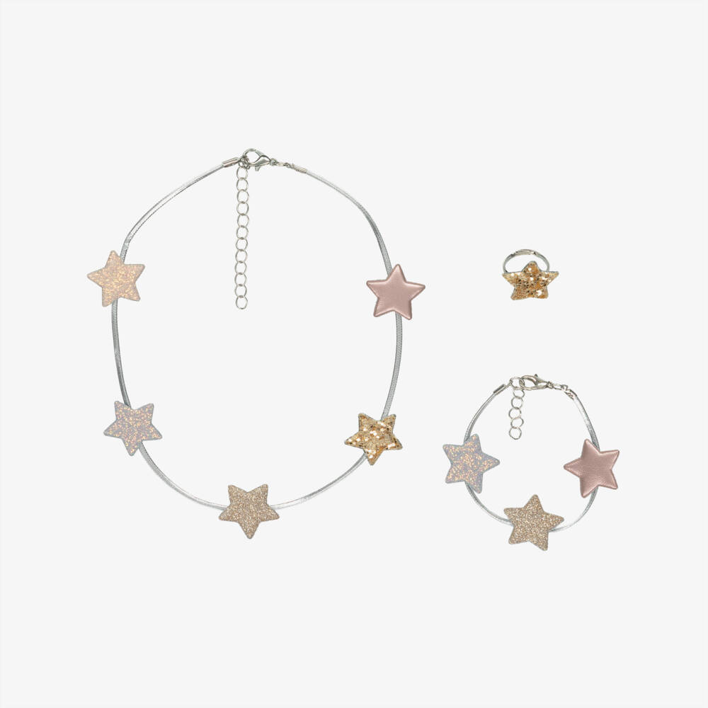 Mimi & Lula-Girls Silver Star Jewellery Set (3 Pack) | Childrensalon Outlet