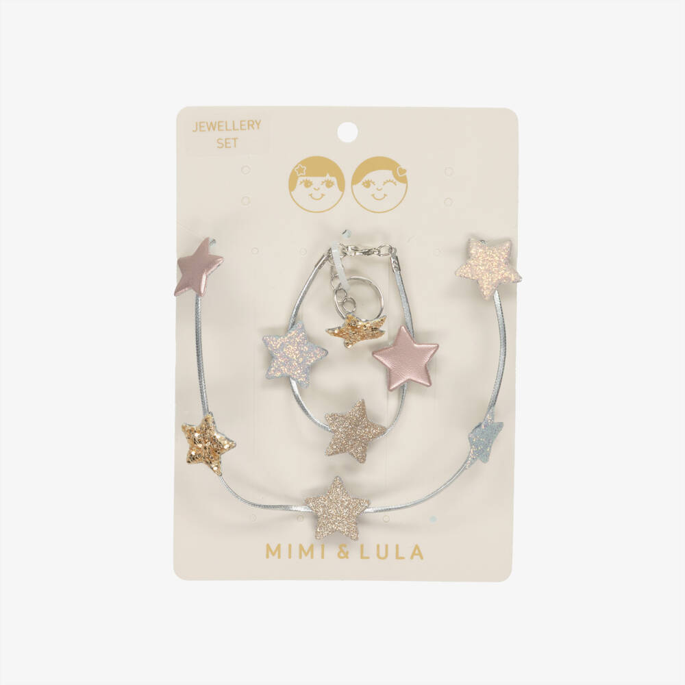 Mimi & Lula-Girls Silver Star Jewellery Set (3 Pack) | Childrensalon Outlet