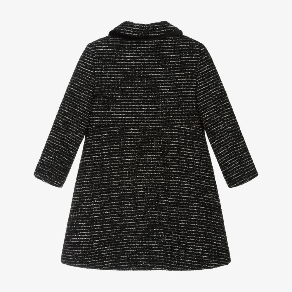 Patachou-Girls Sparkly Black Tweed Coat | Childrensalon Outlet
