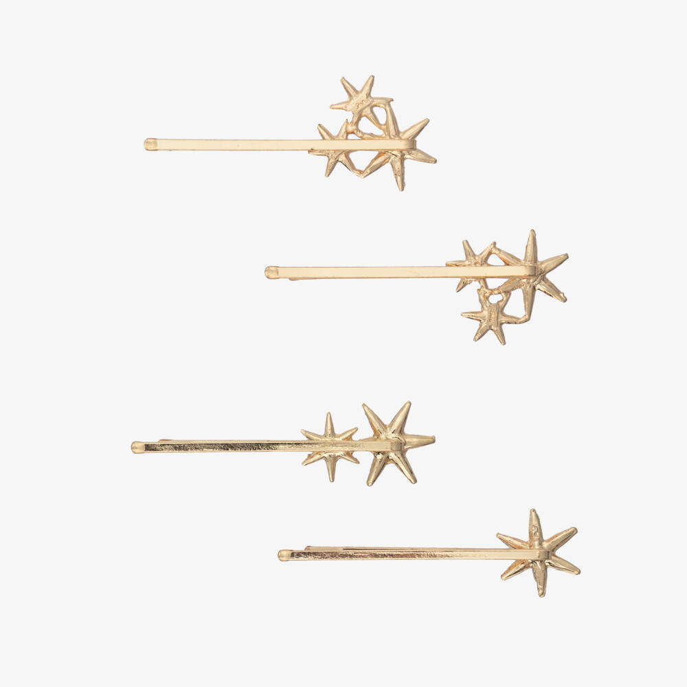 Mimi & Lula-Girls Sparkly Diamanté Star Hair Grips (4 Pack) | Childrensalon Outlet