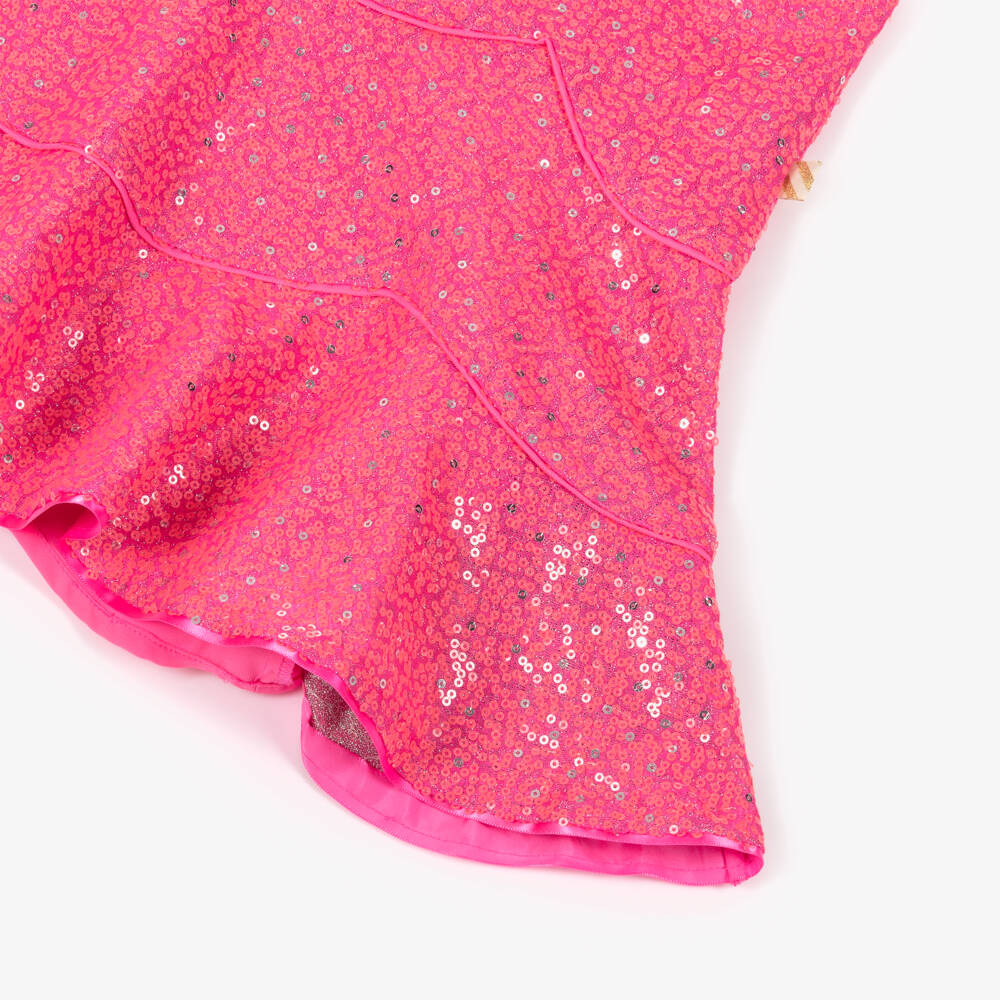 Billieblush-Girls Sparkly Pink Sequinned Dress | Childrensalon Outlet