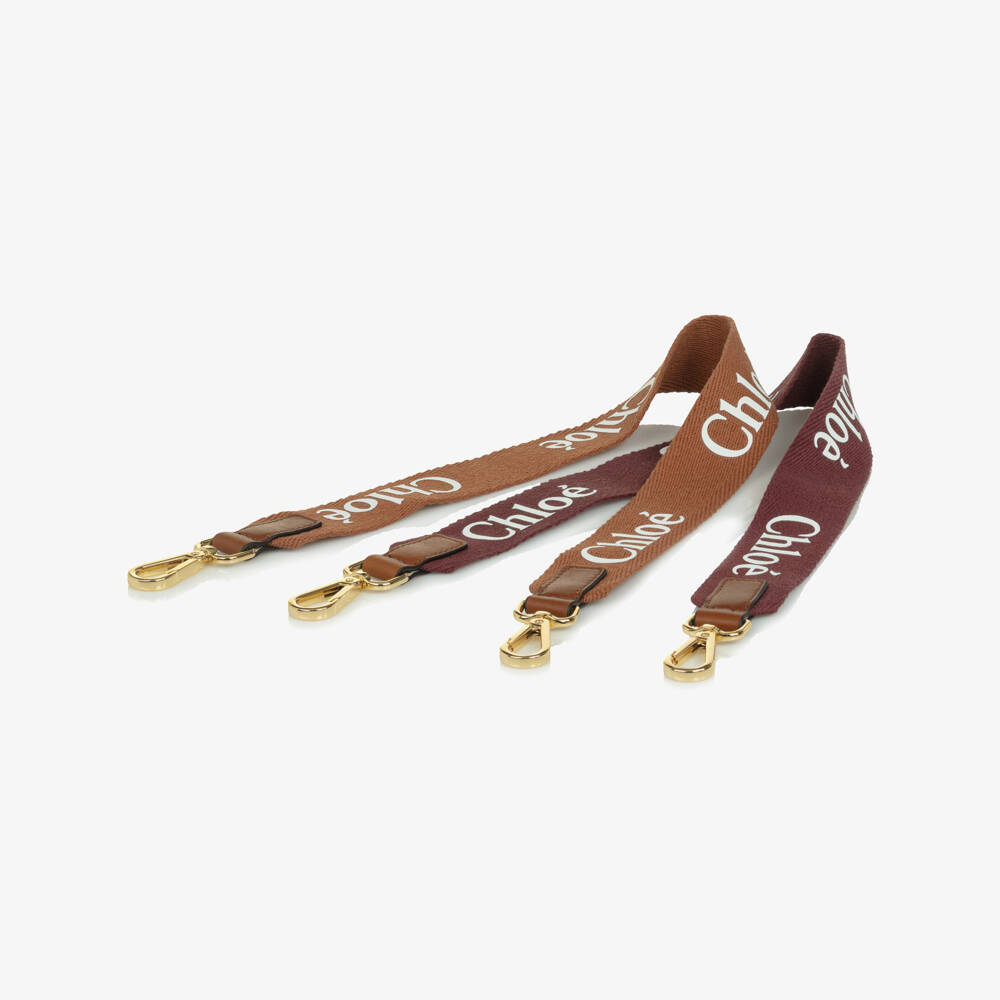 Chloé-Girls Tan Brown Canvas Logo Crossbody Bag (28cm) | Childrensalon Outlet