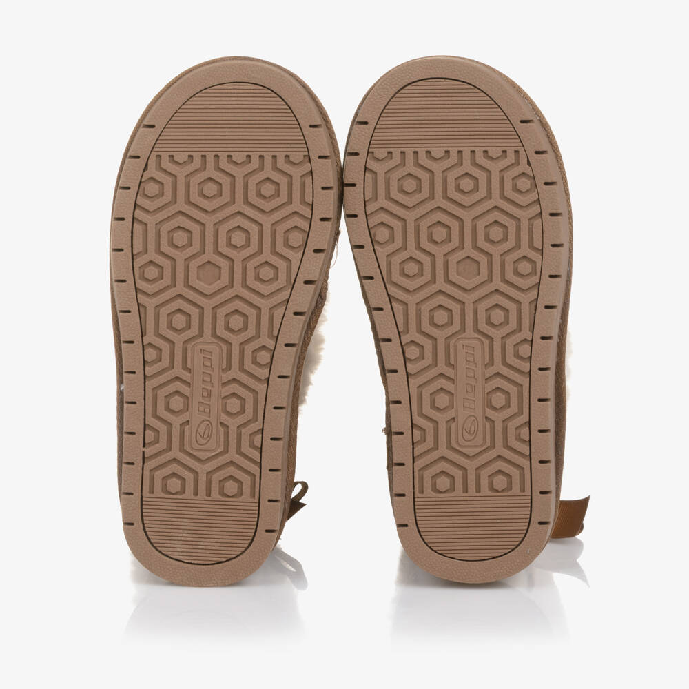 Beppi-Girls Tan Brown Faux Fur Lined Boots | Childrensalon Outlet