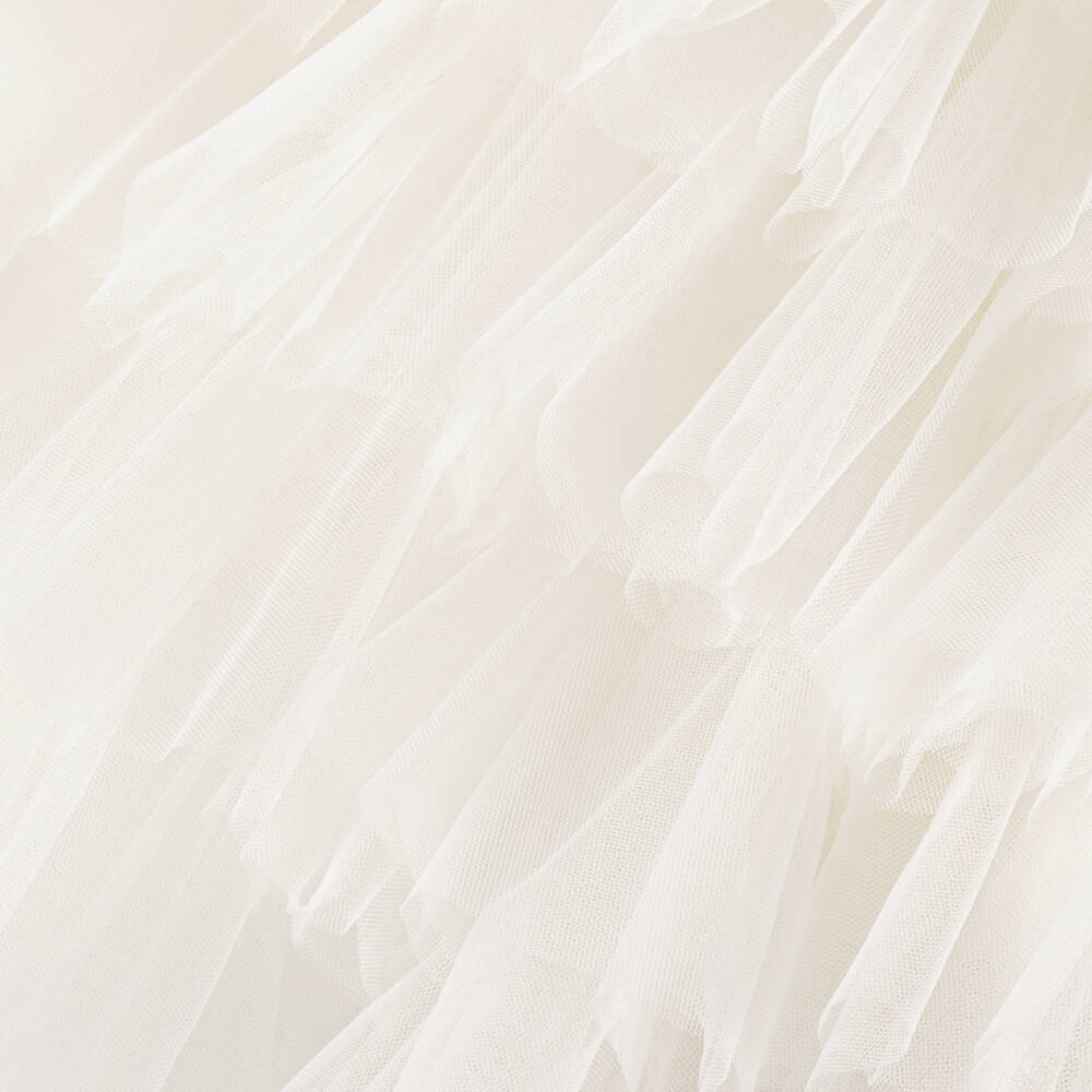 Tutu du Monde-فستان تول أبيض مزين بالخرز للبنات | Childrensalon Outlet