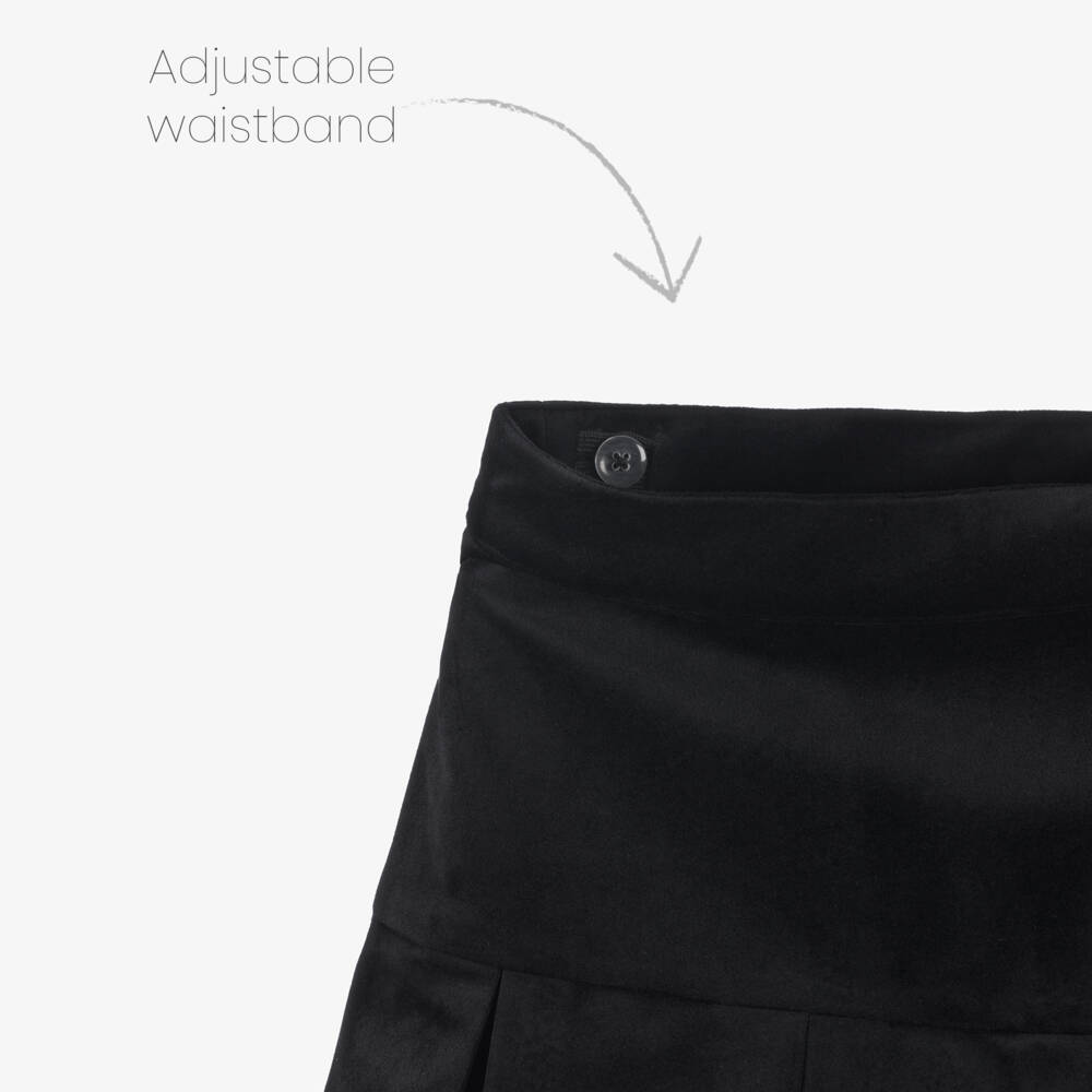 Patachou-Girls White & Black Velvet Skirt Set with Sequins | Childrensalon Outlet