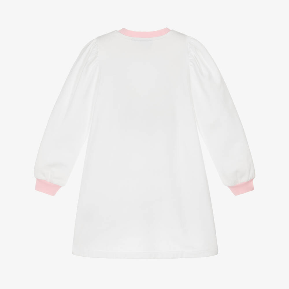 A Dee-Girls White Cotton Cupcake Sweatshirt Dress | Childrensalon Outlet
