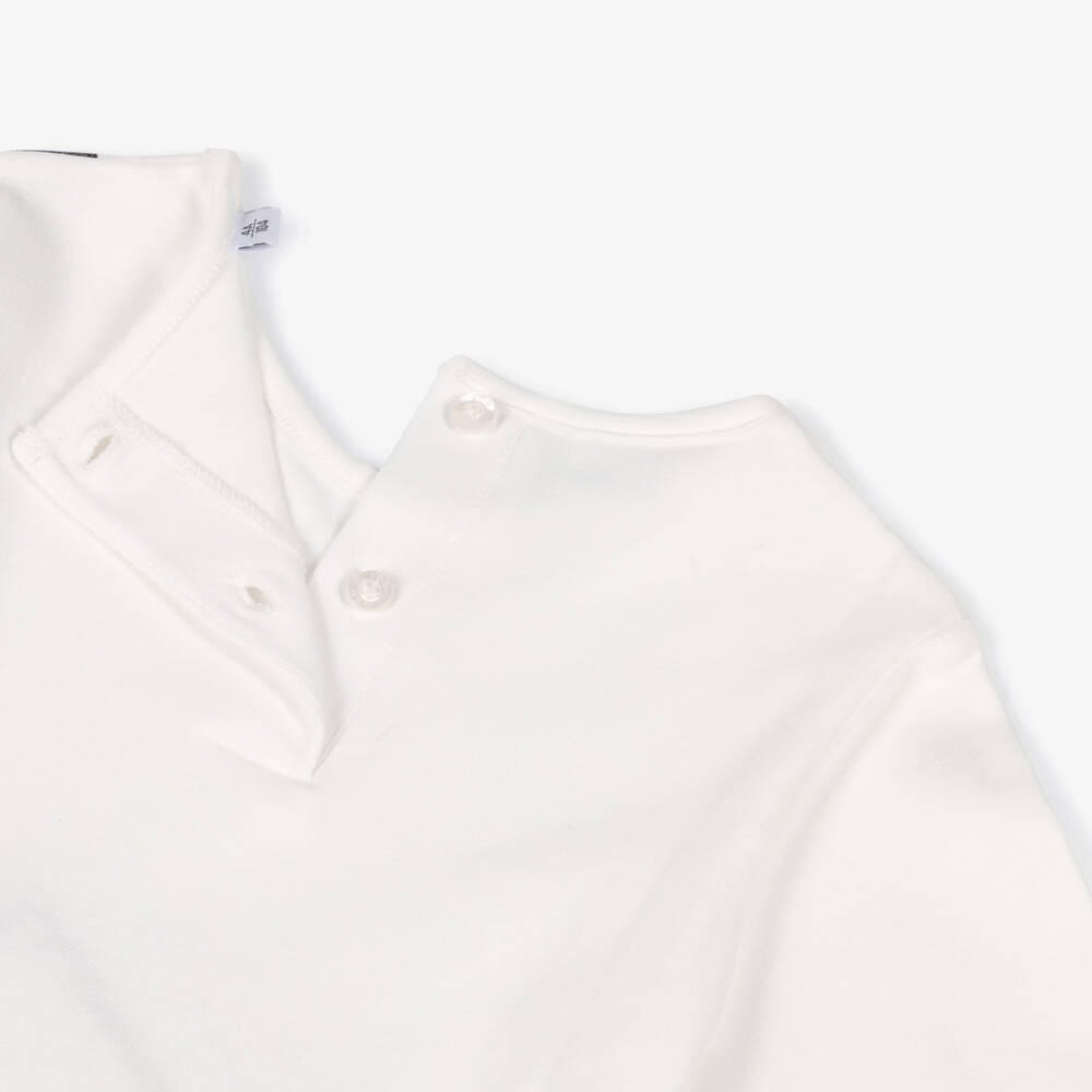 iDO-Girls White Cotton Long Sleeve Top with Handbag Print | Childrensalon Outlet