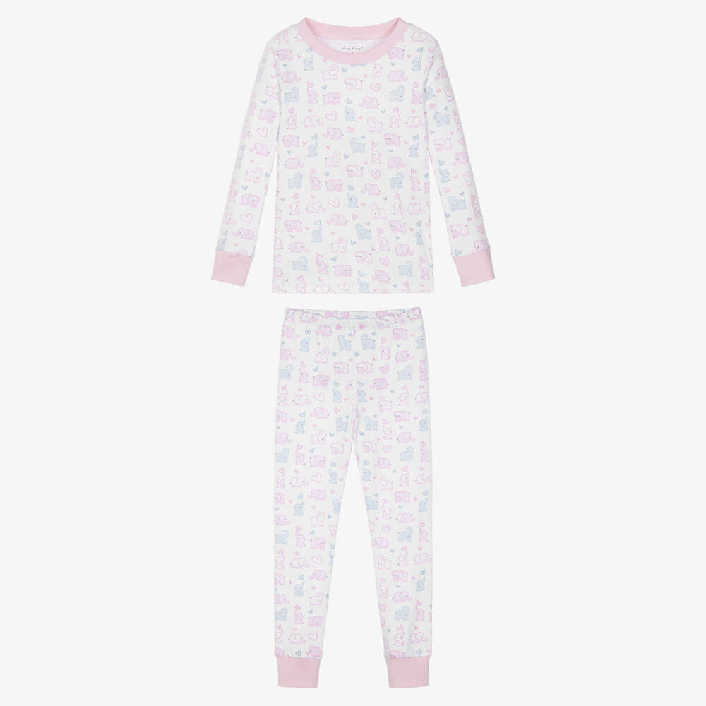 Kissy Kissy-Girls White Elephant Heart Pyjamas | Childrensalon Outlet