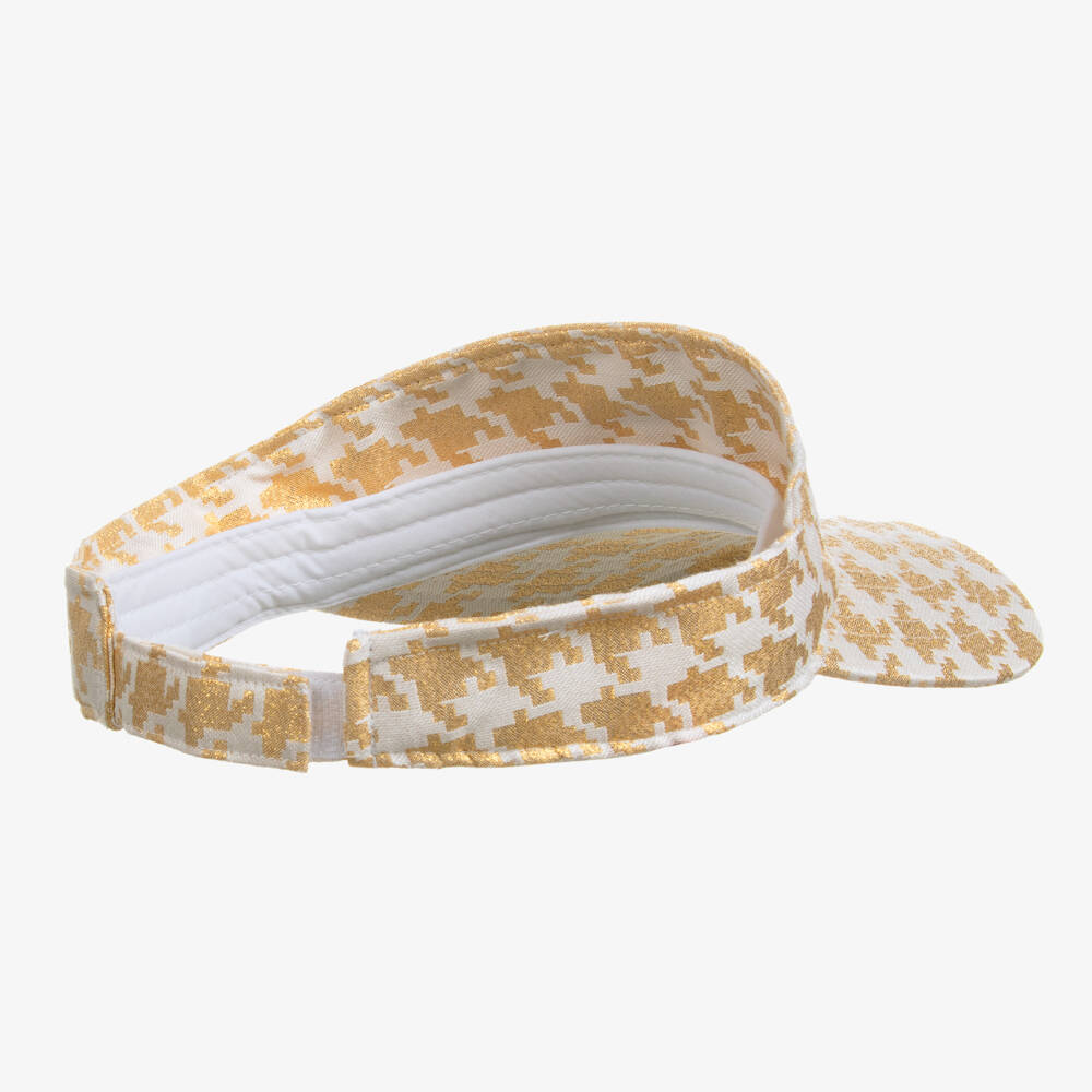 Angel's Face-Girls White & Gold Visor | Childrensalon Outlet