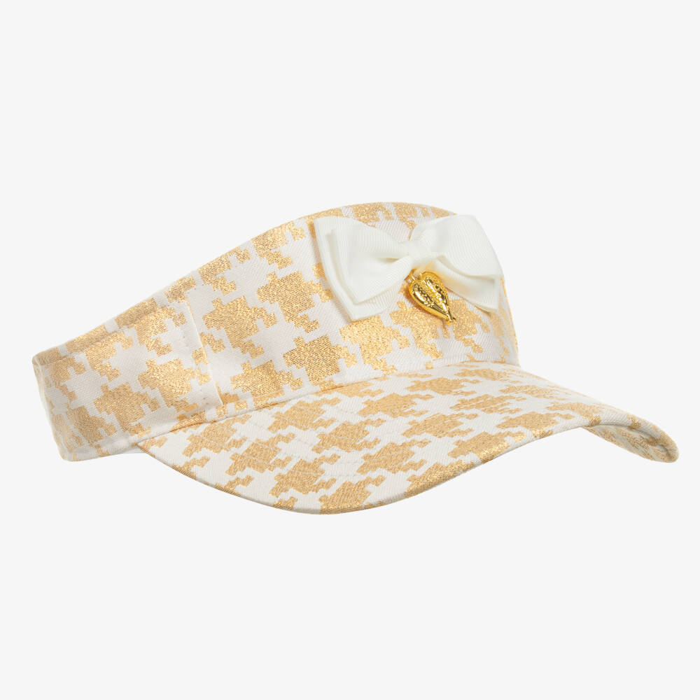 Angel's Face-Girls White & Gold Visor | Childrensalon Outlet