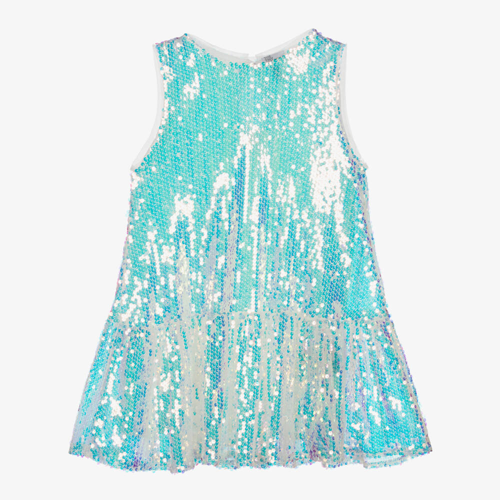 The Tiny Universe-Girls White Iridescent Sequin Dress | Childrensalon Outlet