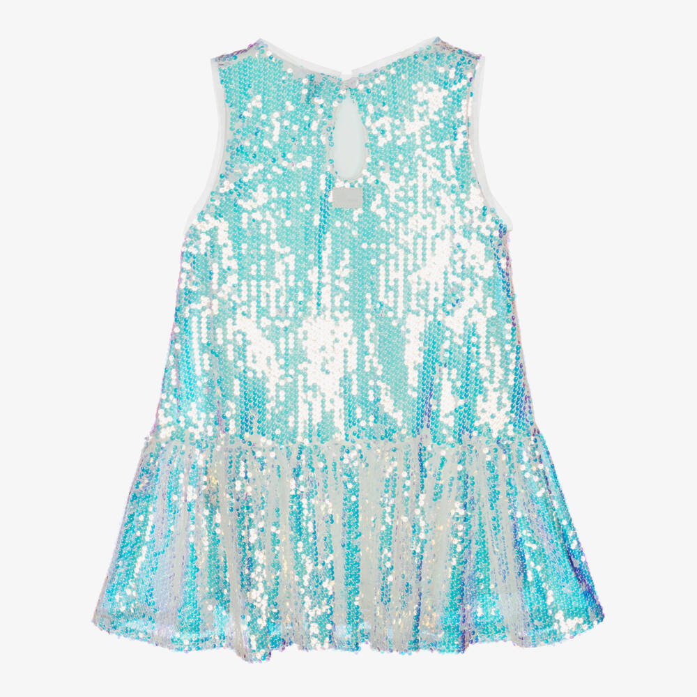 The Tiny Universe-Girls White Iridescent Sequin Dress | Childrensalon Outlet