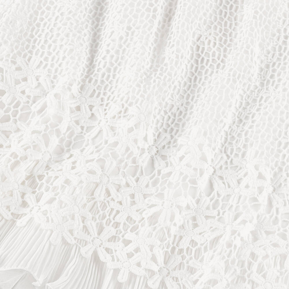 Romano-Girls White Lace Dress | Childrensalon Outlet